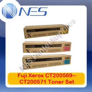 Fuji Xerox Genuine CT200569-CT200571 x3 Toner Set-> DocuCentre 5065/C5540/C6550